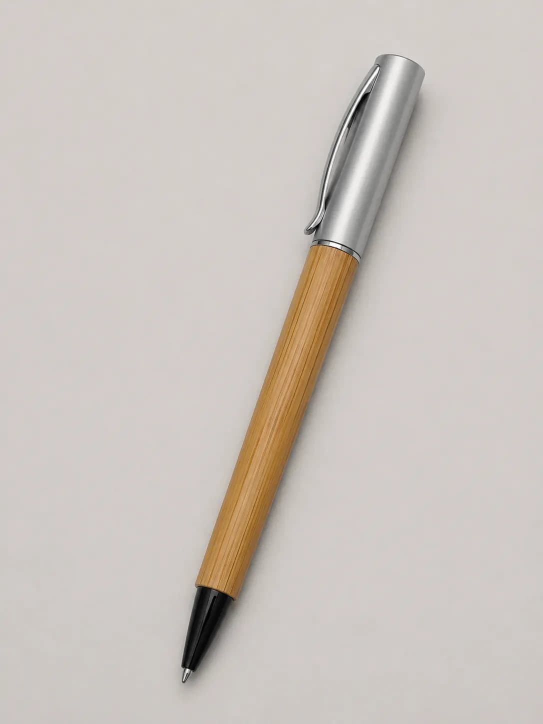 Stylo en bois bambou personnalisé avec logo - Bloc-notes, carnets et articles de bureau personnalisés personnalisé Maroc